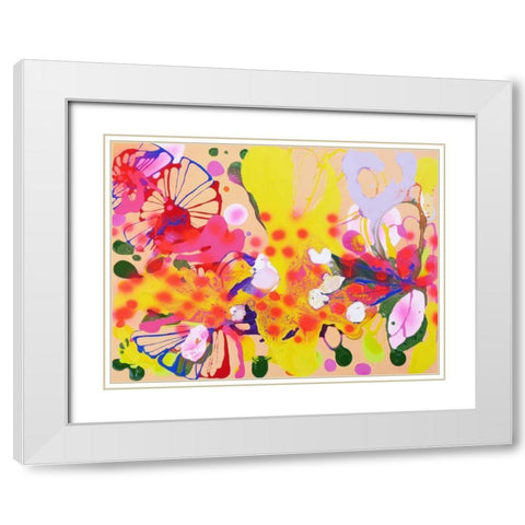 Lola Fiesta White Modern Wood Framed Art Print with Double Matting by Siegmann, Sofie