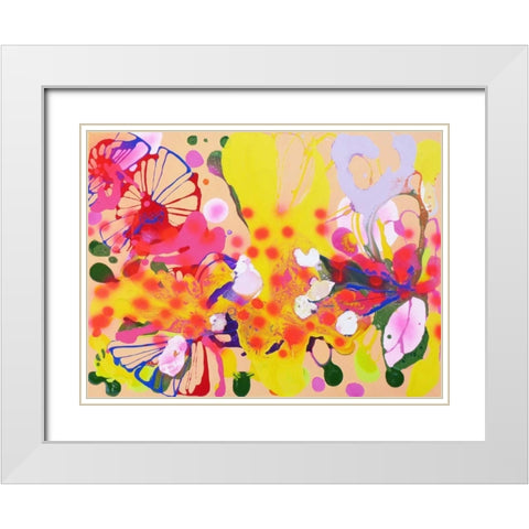 Lola Fiesta White Modern Wood Framed Art Print with Double Matting by Siegmann, Sofie