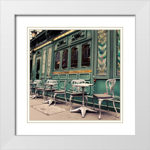 The Art of Dining White Modern Wood Framed Art Print with Double Matting by Suchocki, Irene