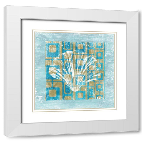 Shell Game 1 White Modern Wood Framed Art Print with Double Matting by Soave, Alicia
