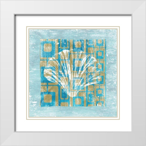 Shell Game 1 White Modern Wood Framed Art Print with Double Matting by Soave, Alicia