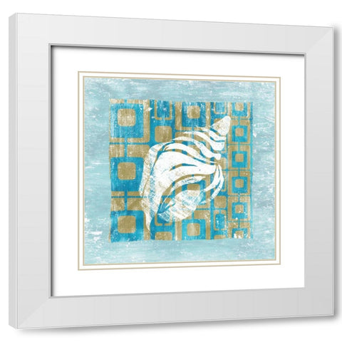 Shell Game 2 White Modern Wood Framed Art Print with Double Matting by Soave, Alicia