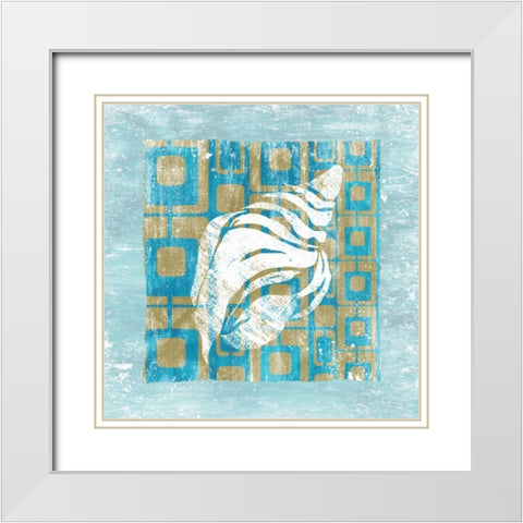 Shell Game 2 White Modern Wood Framed Art Print with Double Matting by Soave, Alicia