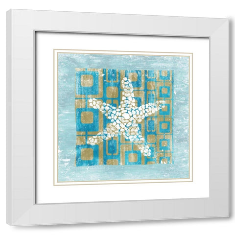 Shell Game 3 White Modern Wood Framed Art Print with Double Matting by Soave, Alicia