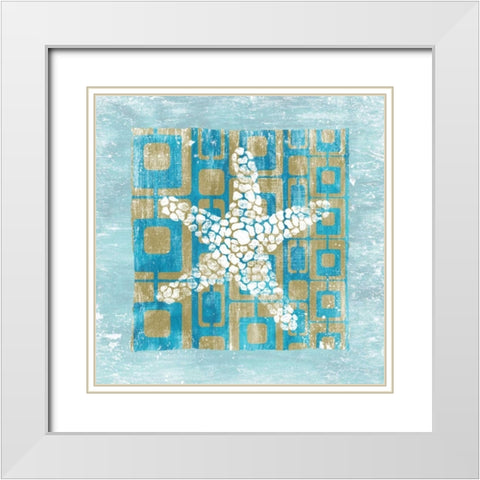 Shell Game 3 White Modern Wood Framed Art Print with Double Matting by Soave, Alicia