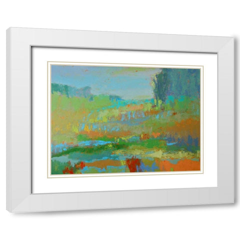 Southern View II White Modern Wood Framed Art Print with Double Matting by Schmidt, Jane