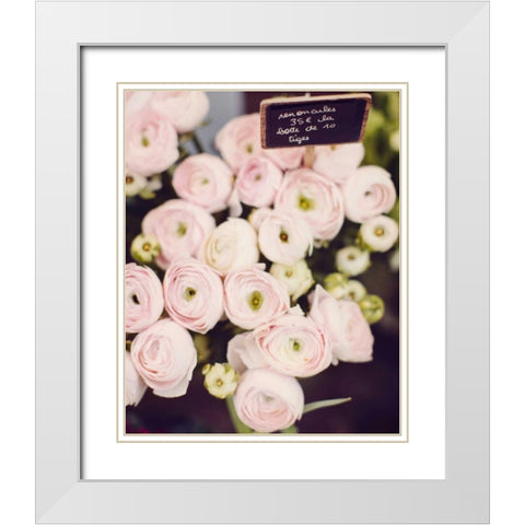 Flower Market White Modern Wood Framed Art Print with Double Matting by Suchocki, Irene