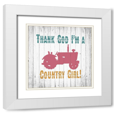 Country Girl White Modern Wood Framed Art Print with Double Matting by Soave, Alicia