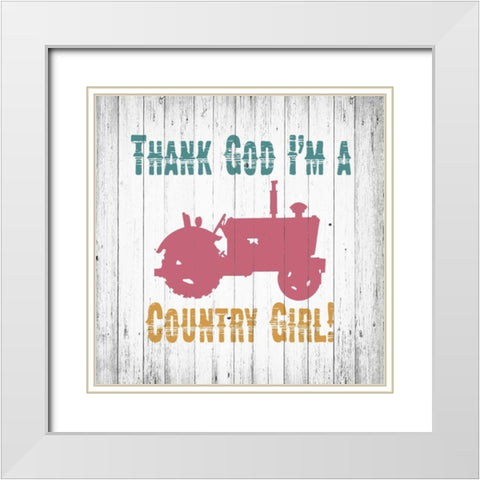 Country Girl White Modern Wood Framed Art Print with Double Matting by Soave, Alicia
