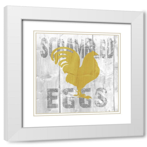 Scrambled Eggs White Modern Wood Framed Art Print with Double Matting by Soave, Alicia
