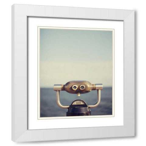 Lake View White Modern Wood Framed Art Print with Double Matting by Suchocki, Irene