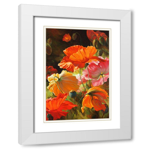 Springtime Blossoms White Modern Wood Framed Art Print with Double Matting by Styles, Emma