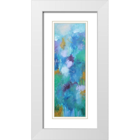 Walking In Colors One White Modern Wood Framed Art Print with Double Matting by Schueler, Anna