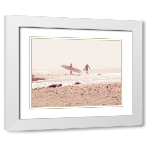 Board Meeting White Modern Wood Framed Art Print with Double Matting by Soffia, Myan