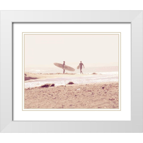 Board Meeting White Modern Wood Framed Art Print with Double Matting by Soffia, Myan