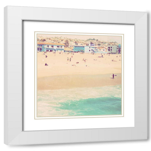 Motel White Modern Wood Framed Art Print with Double Matting by Soffia, Myan