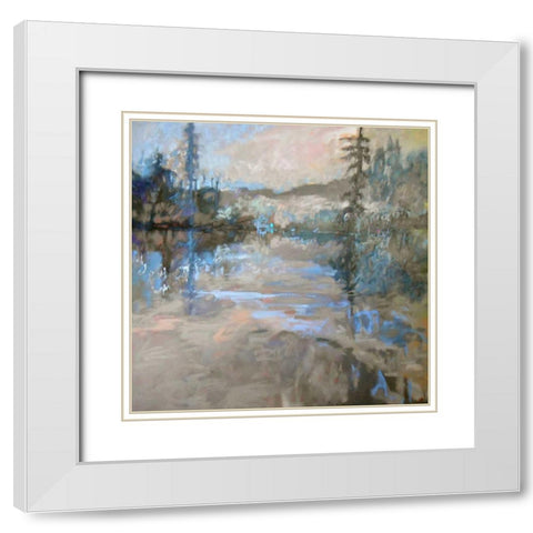 River White Modern Wood Framed Art Print with Double Matting by Schmidt, Jane