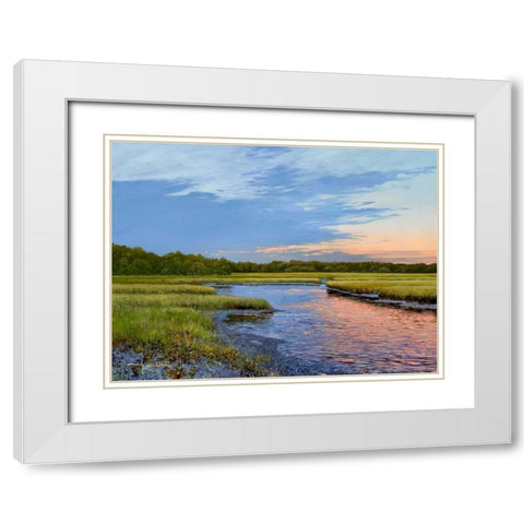 Evening Downs White Modern Wood Framed Art Print with Double Matting by Sullivan, Kent