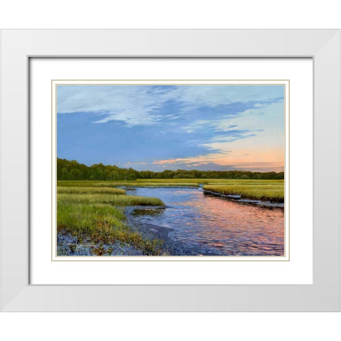 Evening Downs White Modern Wood Framed Art Print with Double Matting by Sullivan, Kent