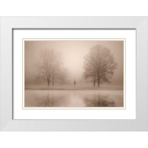 The Family White Modern Wood Framed Art Print with Double Matting by Svibilsky, Igor
