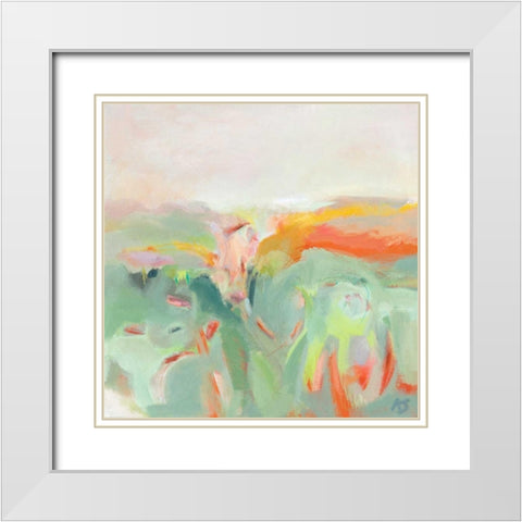 Confetti Fields White Modern Wood Framed Art Print with Double Matting by Sheridan, Alice