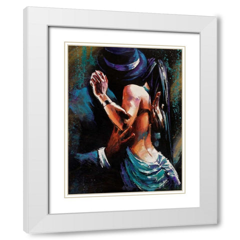 Passional White Modern Wood Framed Art Print with Double Matting by Staples, Colin John