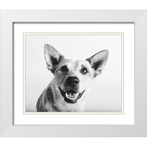 Irma White Modern Wood Framed Art Print with Double Matting by Sabo, Susan