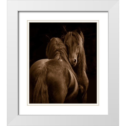 Tenderness I White Modern Wood Framed Art Print with Double Matting by Stromberg, Tony