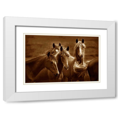 Bad Girls White Modern Wood Framed Art Print with Double Matting by Stromberg, Tony
