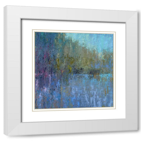 Treescape Two White Modern Wood Framed Art Print with Double Matting by Schmidt, Jane