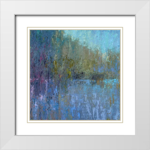Treescape Two White Modern Wood Framed Art Print with Double Matting by Schmidt, Jane