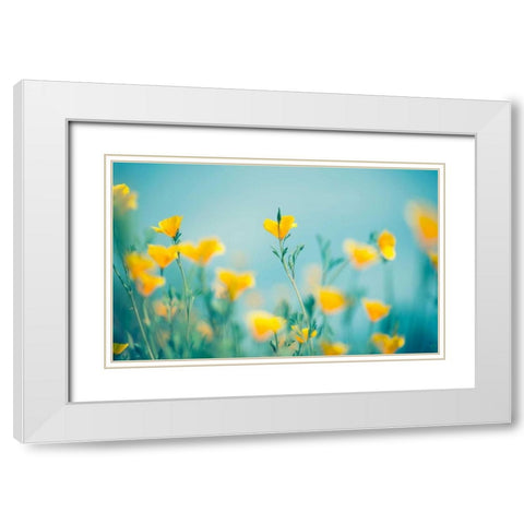 California Dream White Modern Wood Framed Art Print with Double Matting by Sie, Lee