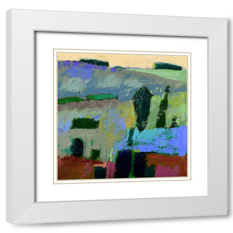 From What I Heard White Modern Wood Framed Art Print with Double Matting by Schmidt, Jane