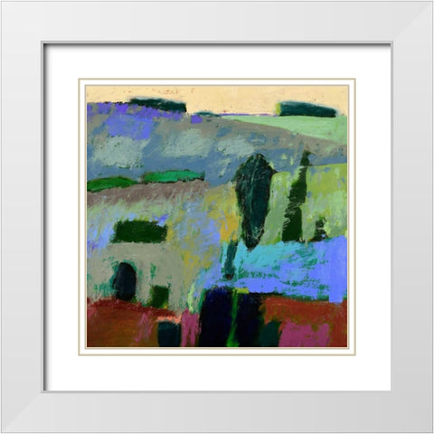From What I Heard White Modern Wood Framed Art Print with Double Matting by Schmidt, Jane