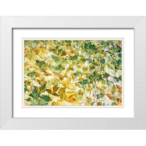 Autumn Tapestry White Modern Wood Framed Art Print with Double Matting by Stalus, Judy