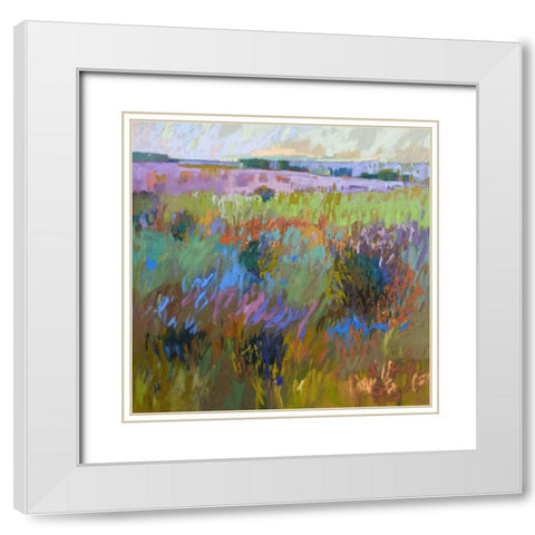 Beyond and Further White Modern Wood Framed Art Print with Double Matting by Schmidt, Jane