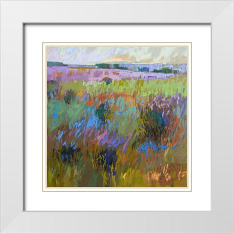 Beyond and Further White Modern Wood Framed Art Print with Double Matting by Schmidt, Jane