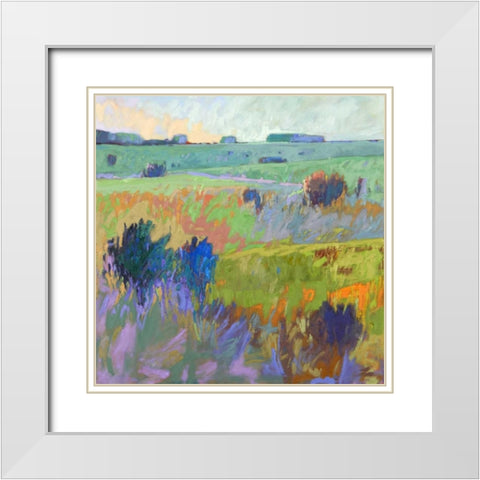 From Here to There White Modern Wood Framed Art Print with Double Matting by Schmidt, Jane