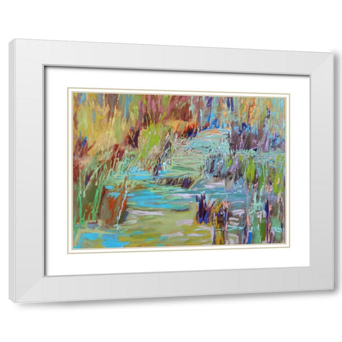 Winding Through White Modern Wood Framed Art Print with Double Matting by Schmidt, Jane