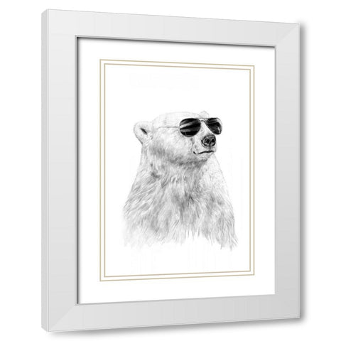 Dont Let The Sun Go Down White Modern Wood Framed Art Print with Double Matting by Solti, Balazs