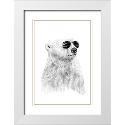 Dont Let The Sun Go Down White Modern Wood Framed Art Print with Double Matting by Solti, Balazs