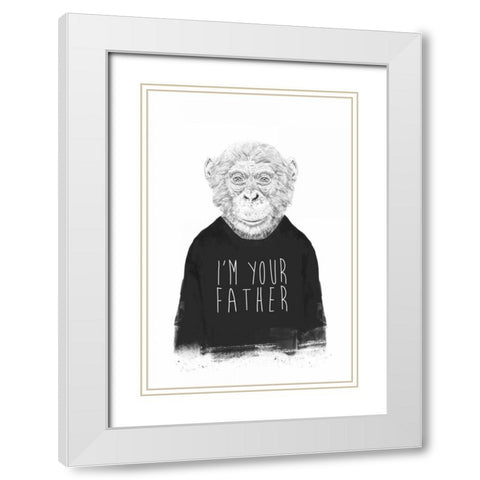 Im Your Father White Modern Wood Framed Art Print with Double Matting by Solti, Balazs