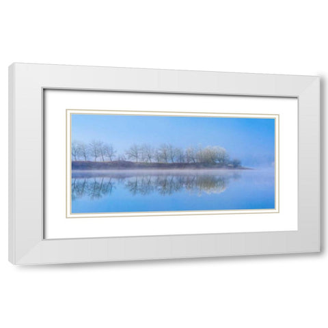 Peace of Mind White Modern Wood Framed Art Print with Double Matting by Schneidersmann, Anne