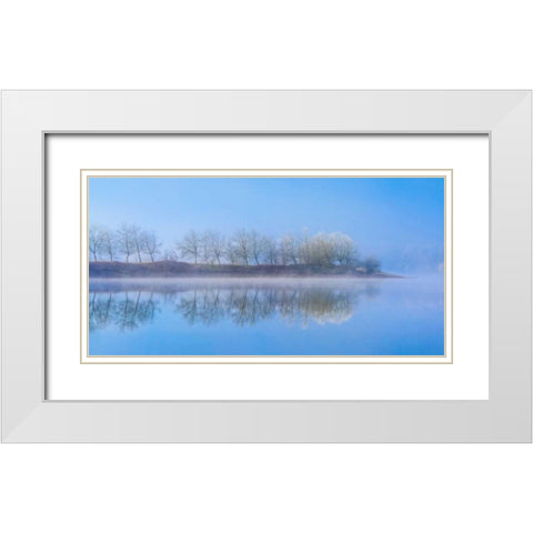 Peace of Mind White Modern Wood Framed Art Print with Double Matting by Schneidersmann, Anne