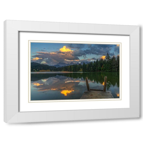 Late Swim White Modern Wood Framed Art Print with Double Matting by Schneidersmann, Anne