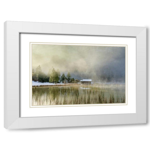 First Touch of Snow White Modern Wood Framed Art Print with Double Matting by Schneidersmann, Anne
