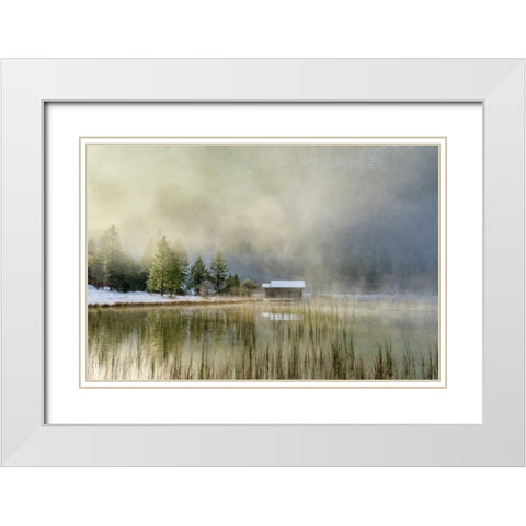 First Touch of Snow White Modern Wood Framed Art Print with Double Matting by Schneidersmann, Anne