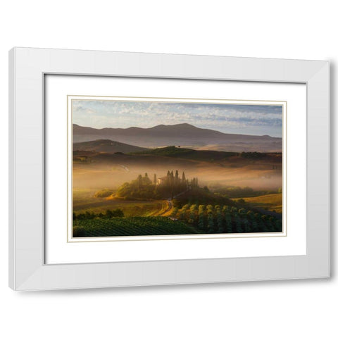 Il Belvedere White Modern Wood Framed Art Print with Double Matting by Schneidersmann, Anne