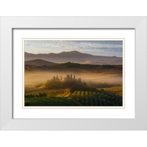 Il Belvedere White Modern Wood Framed Art Print with Double Matting by Schneidersmann, Anne