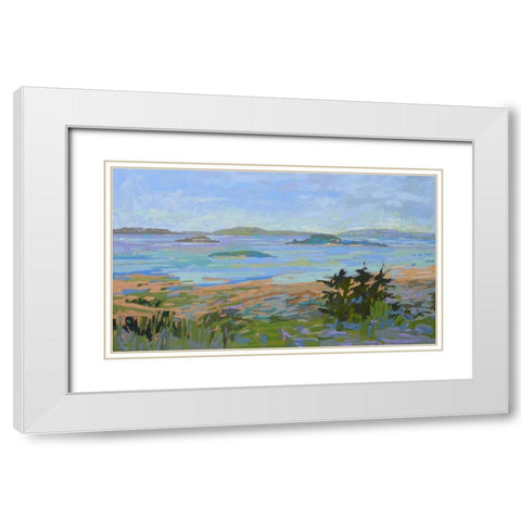 Islands Off the Mainland White Modern Wood Framed Art Print with Double Matting by Schmidt, Jane